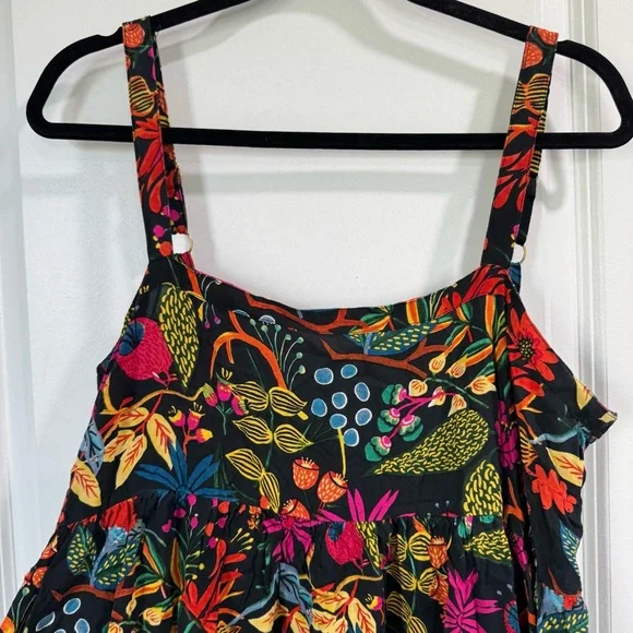 Natural Life Patti Mini Dress Black Neon Floral L - Picture 6 of 10